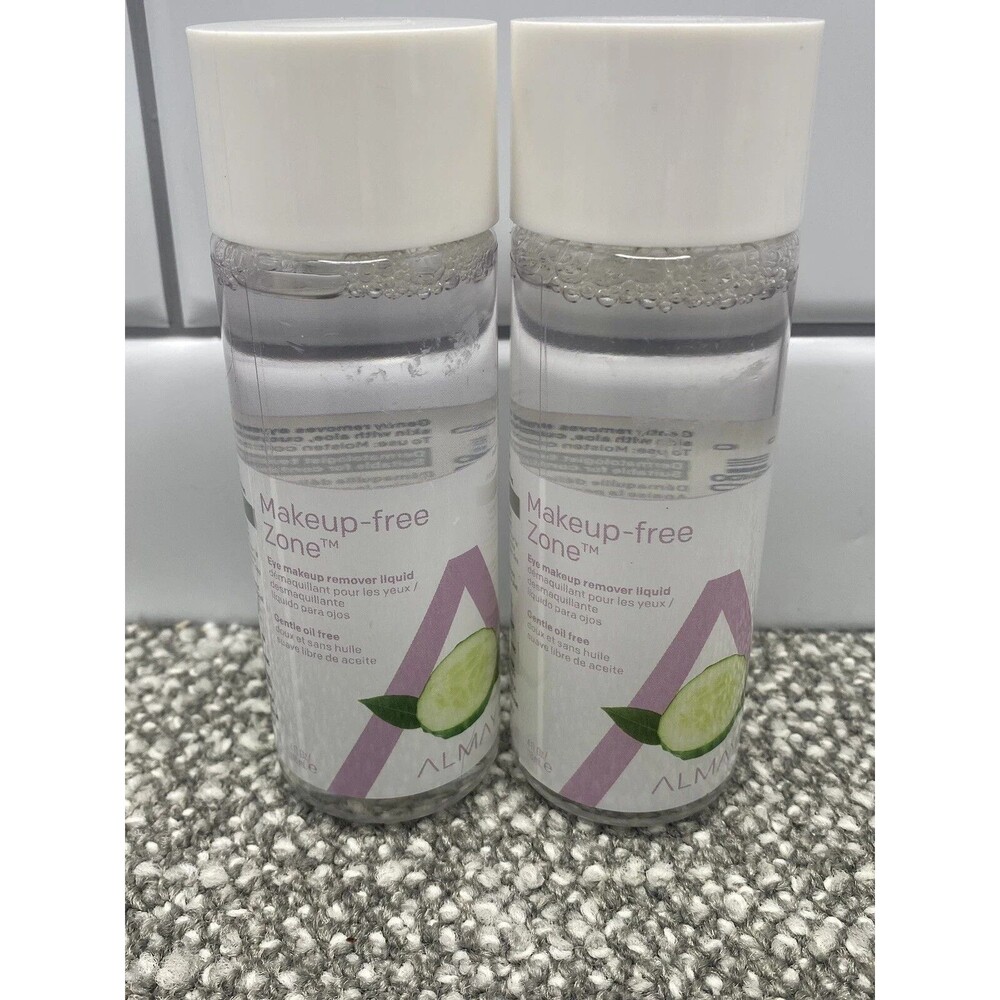 Almay Eye Make Up Remover Liquid Cucumber Gentle Oil Free Aloe Green Tea New X2